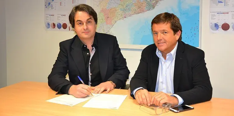 El director de Sacs i Big Bags, Marc Guerrero, amb Carlos Perramón, director Comercial de l'Incasòl