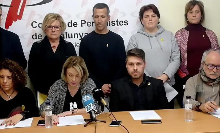 Acte de presentació delmoviment Ajuntaments Sense Por, al Col·legi de Periodistes de Lleida