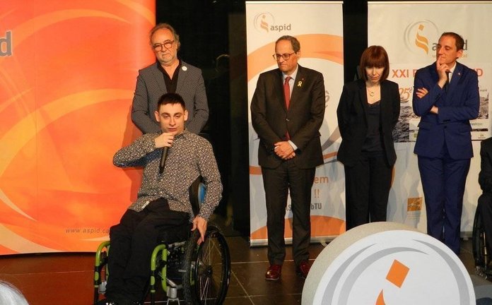 Marc Buxaderas en el Lliurament dels Premis Aspid 2019 en la categoria de Comunicació