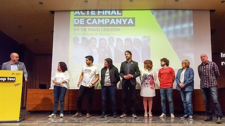 Jordi Ignasi Vidal en la presentació del seu equip a la campanya