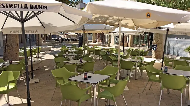 Les terrasses de la zona comercial de Mollerussa