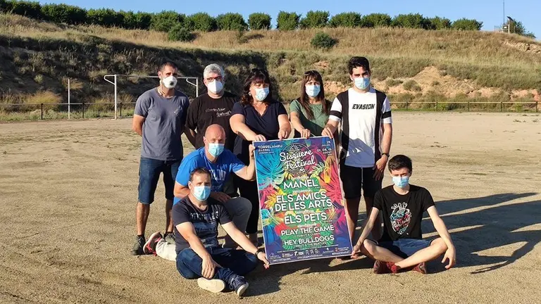 Membres de l'Associació per la Cultura Lliure de Lleida impulsors del festival