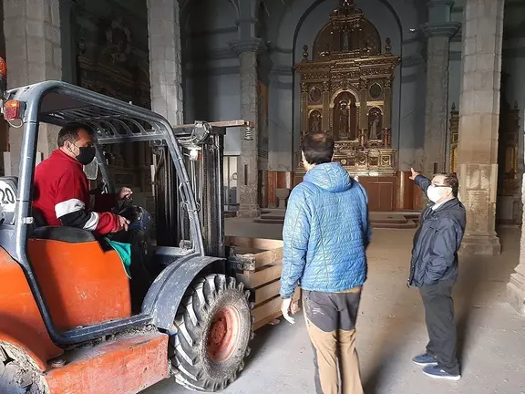 Inici restauració esglèsia del Palau d'Anglesola