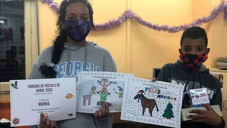 Els guanyadors d'una de les categories del concurs de postals