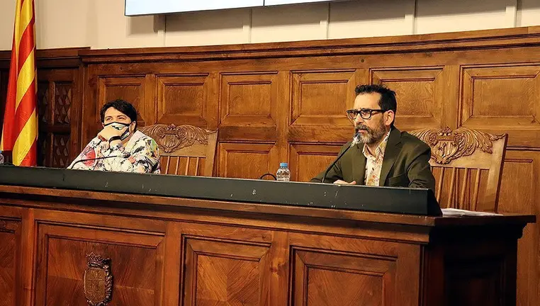 Estefania Rufach, i l'historiador Albert Velasco @IEI