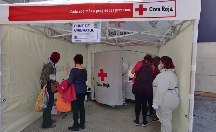 Cribratge de Creu Roja al mercat de Barris Nord @CreuRoja