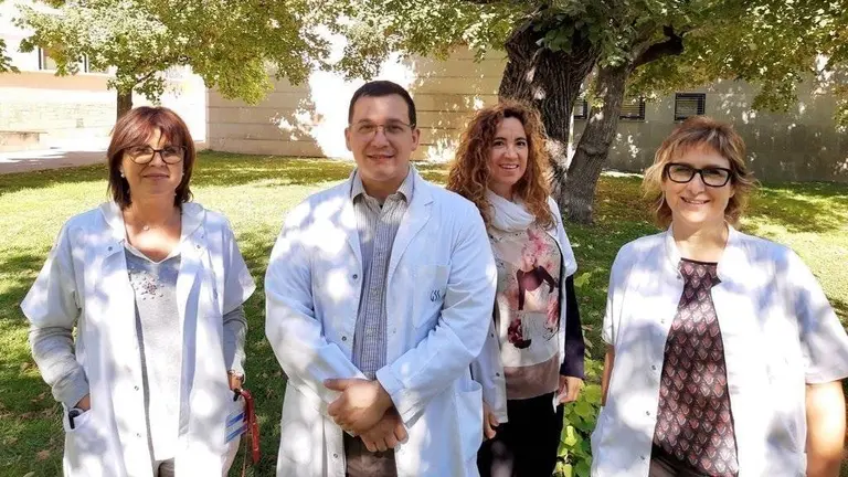 Cedida per l'HUSM de Lleida
A la imatge, d’esquerra a dreta Cristina Flix, infermera, Luis Ortiz, psiquiatra, Teresa Barceló, psicòloga, Gina Badia, psicòloga i coordinadora de la Unitat Funcional de TCA de l’HUSM. (Horitzontal)