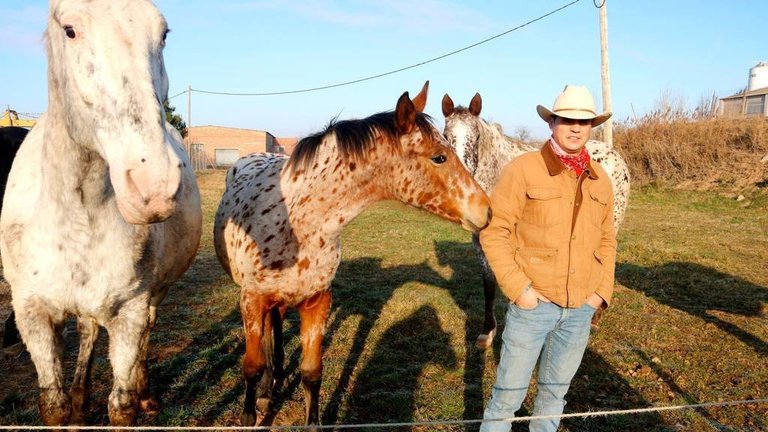 Oriol Bosch
Pla general del jove agricultor Aleix Estradé amb tres dels seus cavalls en una finca de les Borges Blanques, el 13 de gener de 2022. (Horitzontal)