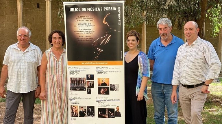 La presentació de l'11è Juliol de Música i Poesia de Balaguer. Fotografia: Paeria de Balaguer.