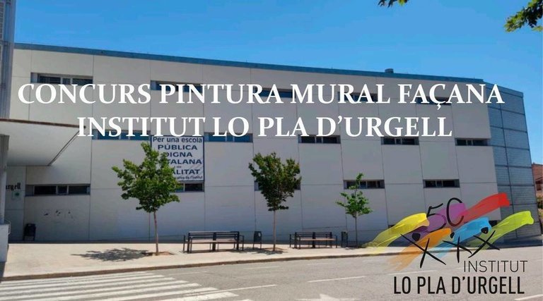 Concurs de Pintura Mural a l'Institut Lo Pla d'Urgell pel seu cinquantè aniversari ©INS Lo Pla d'Urgell