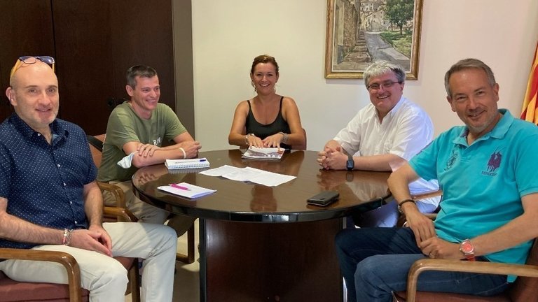 Reunió dels membres dels Consell Comarcal de la Segarra i d'Aspid.
