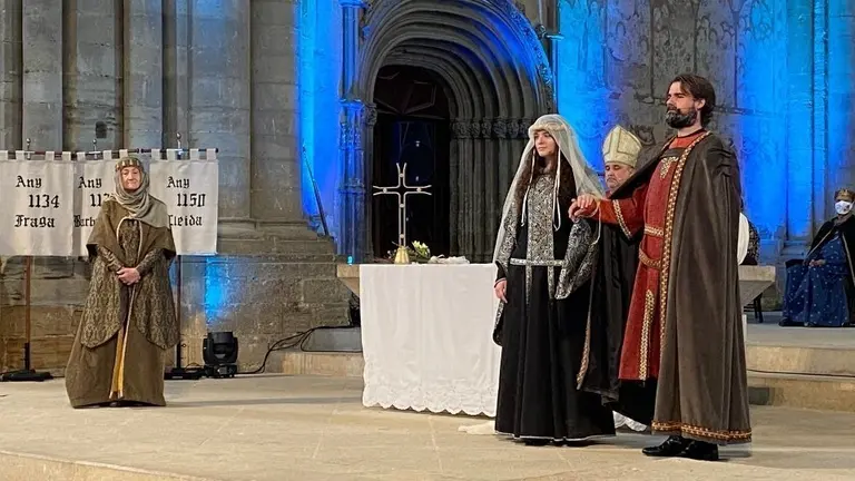 Recreació de les Noces Reials, edició 2021. Fotografia: Associació de Moros i Cristians de Lleida.