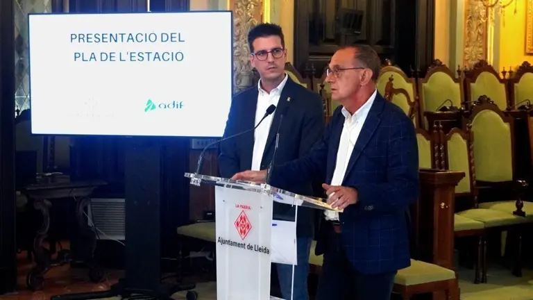 Presentació de les novetats del Pla de l'Estació de Lleida. Fotografia: Mario Gascón.