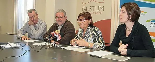 Els representants del programa Leader i responsables del projecte Gustum, Urgell i Pla d'Urgell.