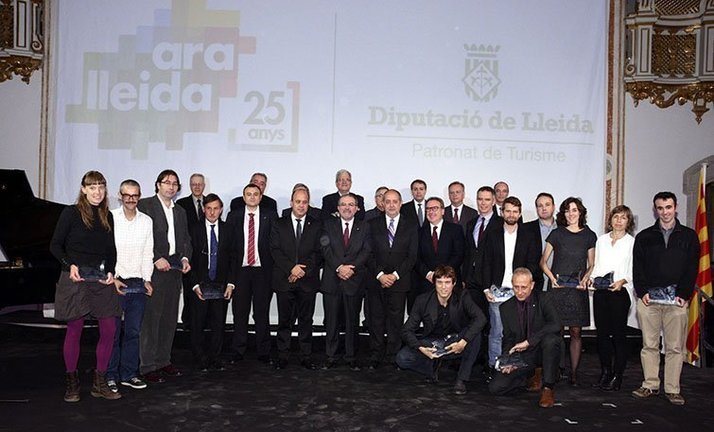 Els guanyadors dels Premis Pica d&#39;Estats en l&#39;acte del 25è aniversari de l&#39;Ara Lleida.