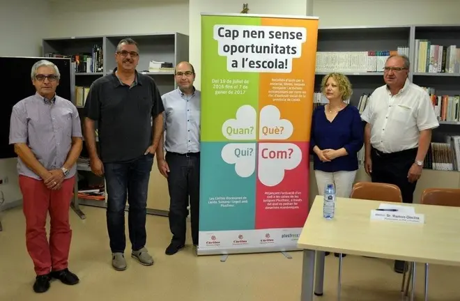 Caritas-Plusfresc presenten la campanya 'cap nen sense oportunitats a l'escola!'