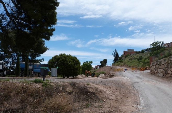 Obres de millora del Camí del Cementiri Vell de les Borges interior