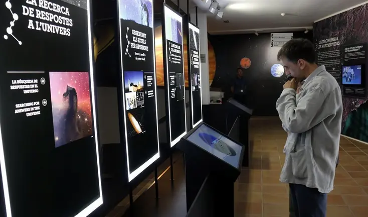 L'exposició permanent del Centre d’Observació
de l’Universdel del Montsec