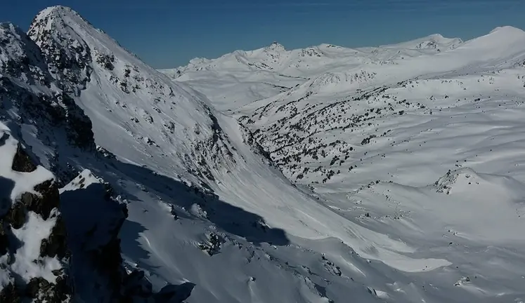 Lloc en el qual s'ha produ&iuml;t l'allau captada per un guia de muntanya