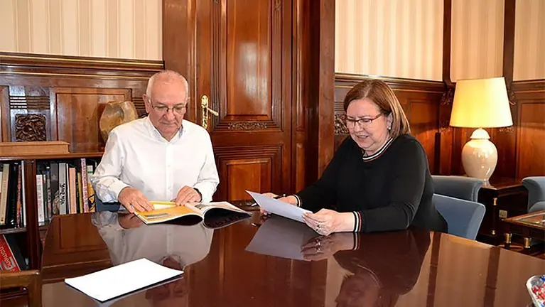 President d'ALLEM, Joan Ramon Saura, i la presidenta Rosa Maria Perelló