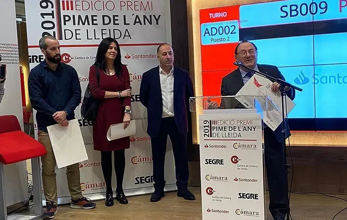 Antoni Miquel rep l'accèssit Premis PIME de l'any de la Cambra de Comerç de Lleida