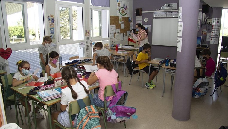 Escola Minyons d'Urgell de Fondarella, el primer dia del curs 2020-21