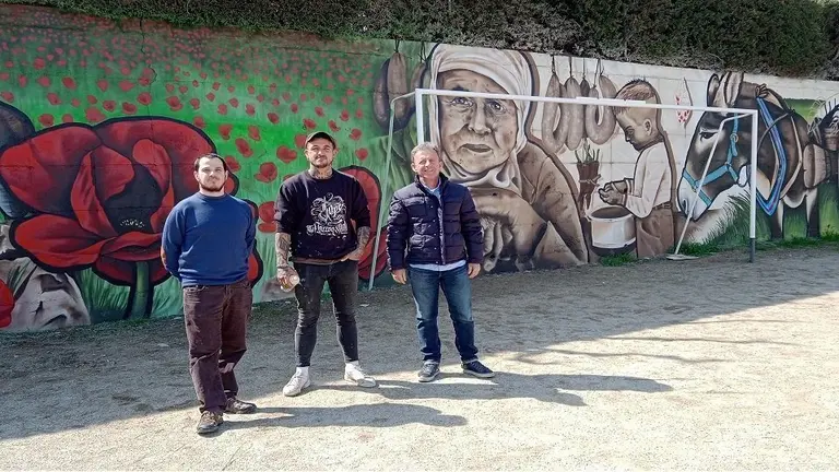 Presentació del mural de Claravalls ©AjClaravalls