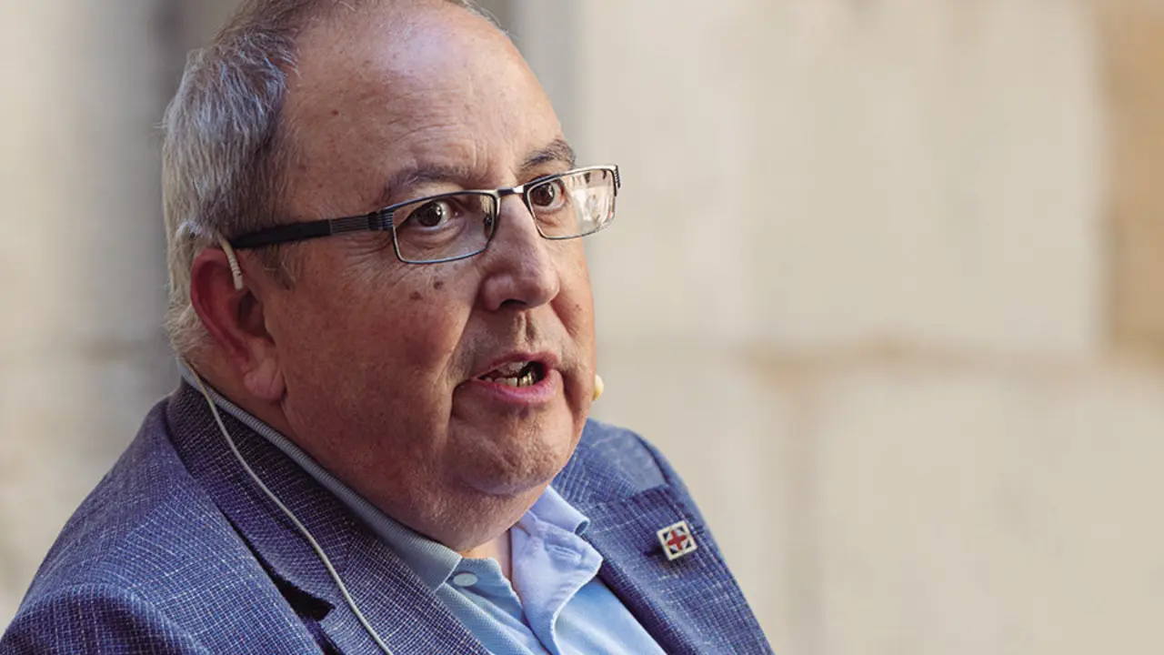 Imatge d'Antoni Gelonch a la jornada celebrada a l'IEI de Sant Miquel de les lletres - Foto: Jordi Vinuesa