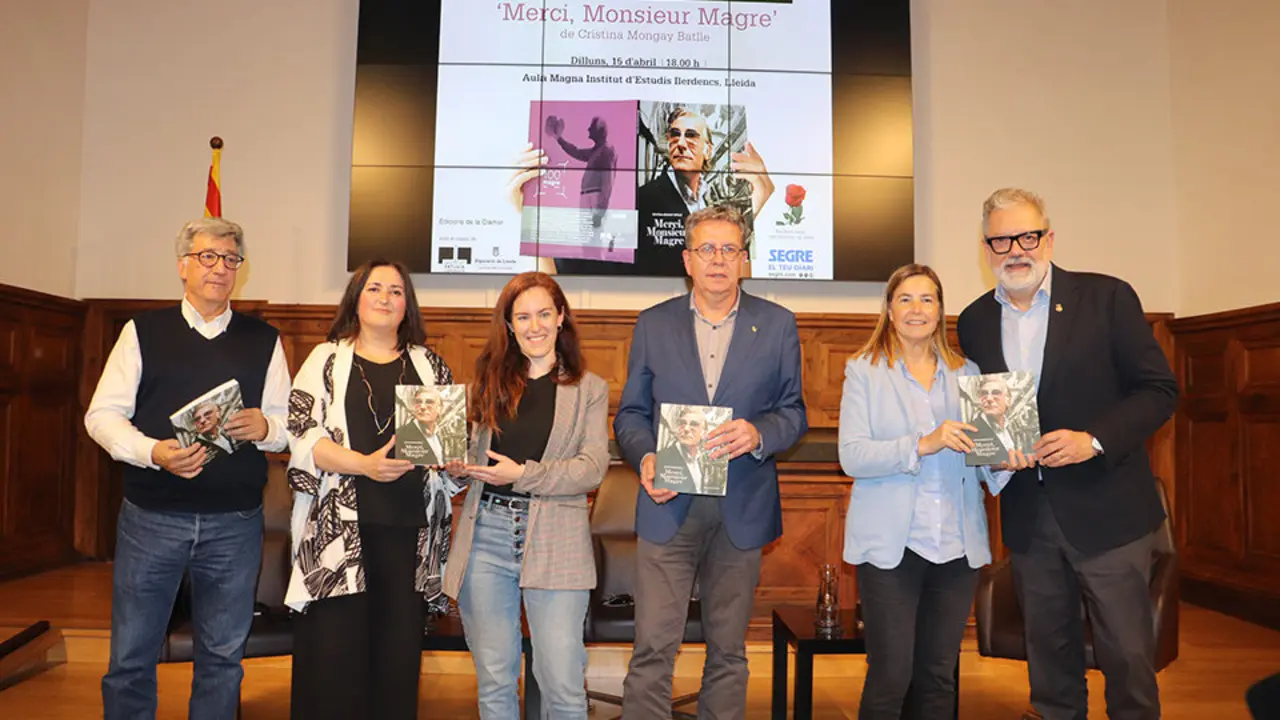 L'acte de presentació del llibre ‘Merci, Monsieur Magre’ de Cristina Mongay a l'Institut d'Estudis Ilerdencs - Foto: Diputació de Lleida