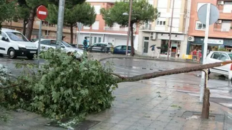 Efectes de la pedregada del 5 de juliol a Mollerussa