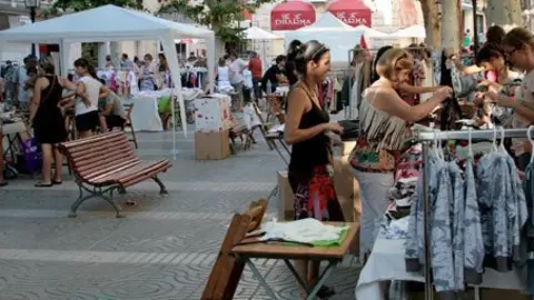 Imatge del Mercat de Rebaixes de l&#39;estiu, que impulsa Mollerussa Comercial