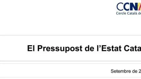 Presentació del pressupost del Cercle Català de Negosis.