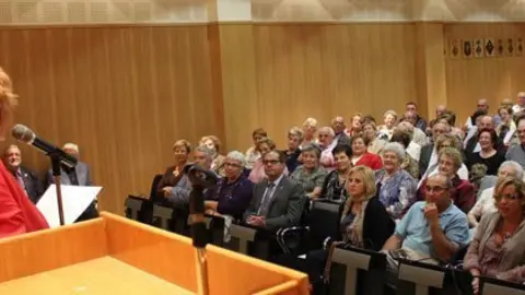 Nuria Feliu va ser la protagonista de l'acte de la gent gran.