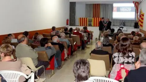 Acte informatiu de l&#39;Assemblea Nacional Catalana a Vilanova de Bellpuig.                                            