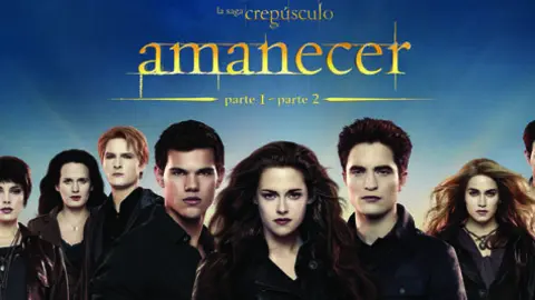 Els protagonistes de la saga Amanecer, basada en les novel·les de Stephenie Meye.
