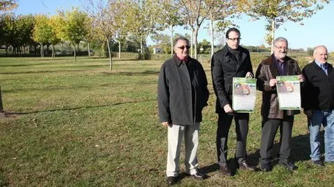 Francesc Fabregat i Marc Solsona, acompanyats de Josep M. Huguet i Josep Segura.
