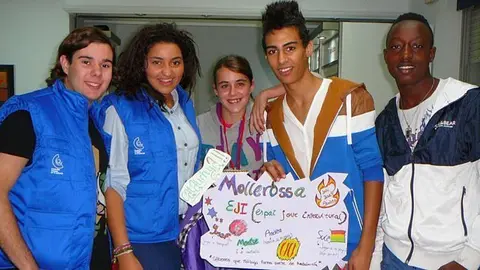 Els representants mollerussencs en la trobada de Màlaga.