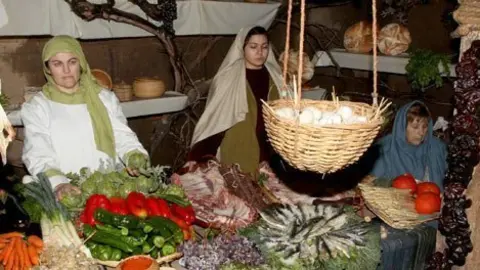 Escena del Pessebre Vivent de Linyola, en l&#39;edició del 2009.