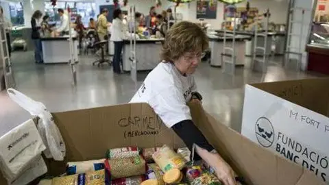 El Banc d&#39;Aliments en la campanya de recollida en una gran superfície.