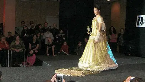 Imatge dels models que van participar en la desfilada.