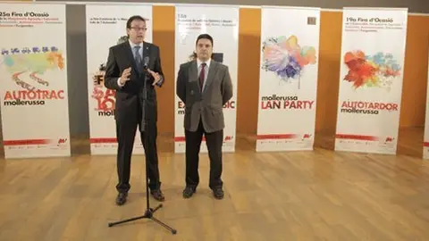 Marc Solsona i Poldo Segarra en la presentació de les fires 2013.