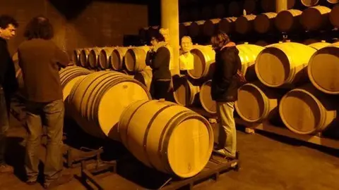 Tomàs Cusiné en una visita al celler del Vilosell.