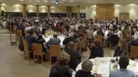 Imatge de la vetllada literària al restaurant Resquitx de Golmés.