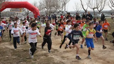 Sortida en una de les categories infantils del Cros Culleré.