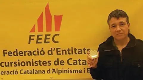 Anna Moragues a la seu de l&#39;INEF a Barcelona.