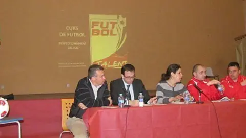 Acte de presesentació de Futbol Talent, presidit per Marc Solsona