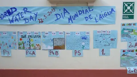    Treballs sobre la sensibilització de l&#39;aigua realitzats pels alumnes.                            