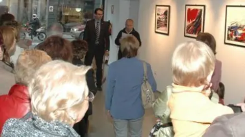 Miquel Bellmunt acompanyat de l&#39;alcalde Marc Solsona, van presidir l&#39;acte.