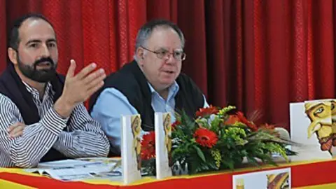 L'autor amb el director de la revista Barret Picat Esteve Mestre.