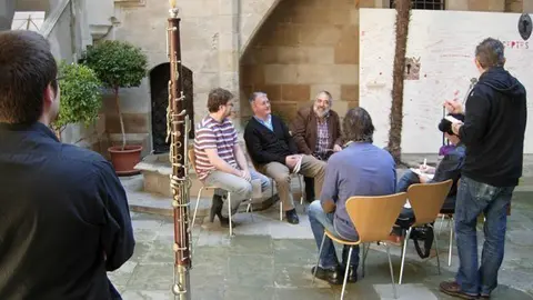 la presentació del cicle Mènsula, va tenir lloc en el pati de l'IEI.